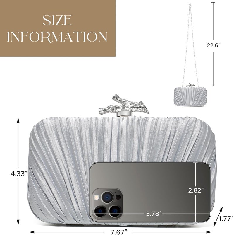 CHUNLI Clutch Purses for Women Evening/Wedding Chic Woven Bag Formal PU Leather Purse Designer Handbags for Women - Image 4